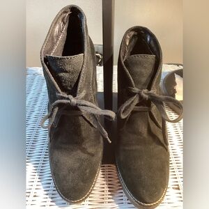 Aquatalia Black Suede Wedge